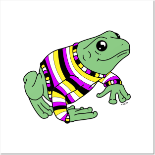 Non-Binary Frog Posters and Art